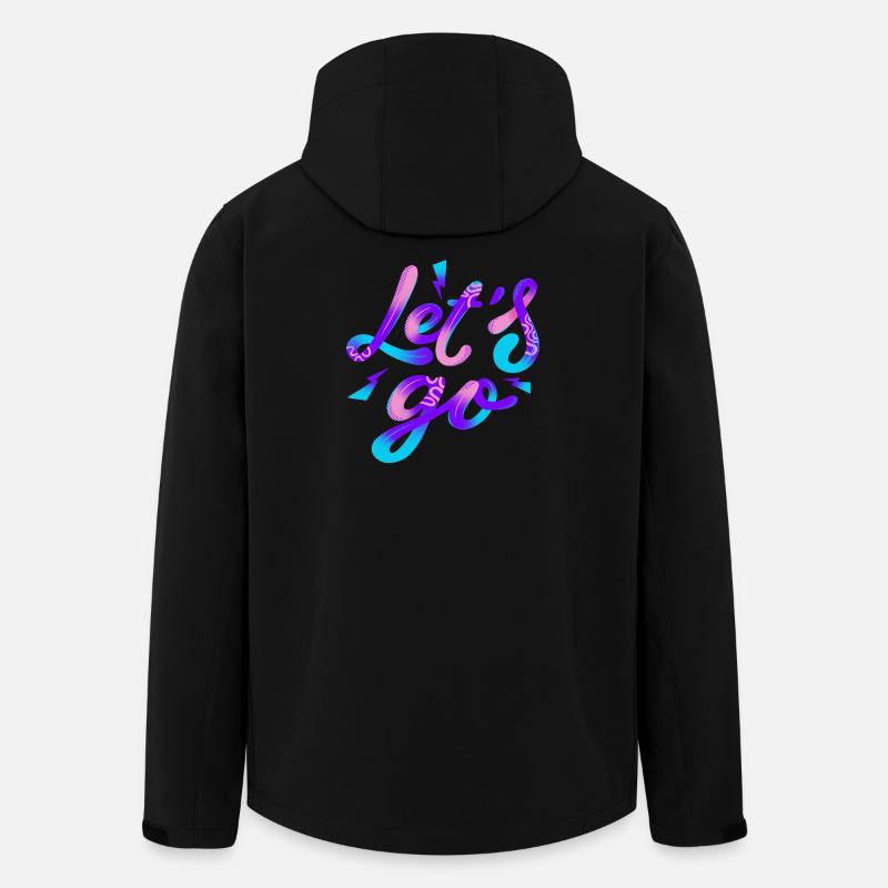 Let’s Go – Neon Power - Recycelte Männer Softshell-Jacke von Stanley/Stella - Schwarz