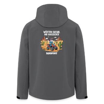 Desert Unicorn - Men’s Recycled Softshell Jacket by Stanley/Stella - anthracite - Back - AI Model Male 185 light (185cm)