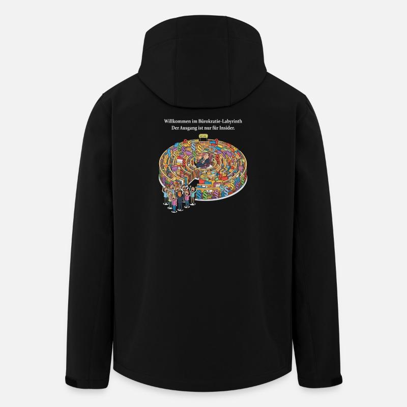 Le labyrinthe de la bureaucratie - Veste softshell homme en polyester recyclé Stanley/Stella - noir