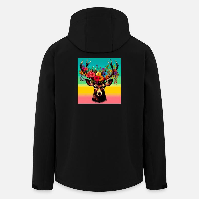 Cerf - Veste softshell homme en polyester recyclé Stanley/Stella - noir