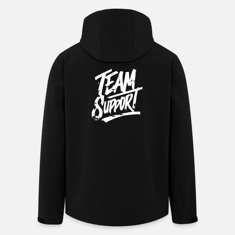 Association de soutien d'équipe - Veste softshell homme en polyester recyclé Stanley/Stella - noir
