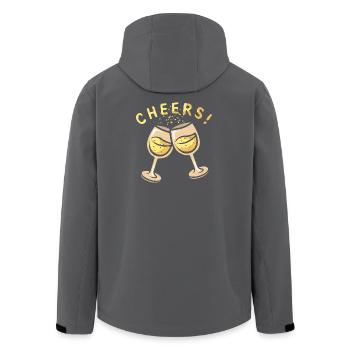 Sektgläser Cheers Party Motiv - Recycelte Männer Softshell-Jacke von Stanley/Stella - Anthrazit - Hinten - AI Model Male 185 light (185cm)