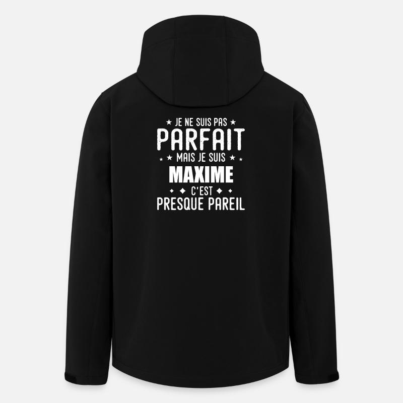 Maxime: authentic, imperfect, top, perfection - Men’s Recycled Softshell Jacket by Stanley/Stella - black