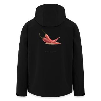 Chili Chillin’ – Lustiges Urlaubsmotiv - Recycelte Männer Softshell-Jacke von Stanley/Stella - Schwarz - Hinten - AI Model Male 185 light (185cm)