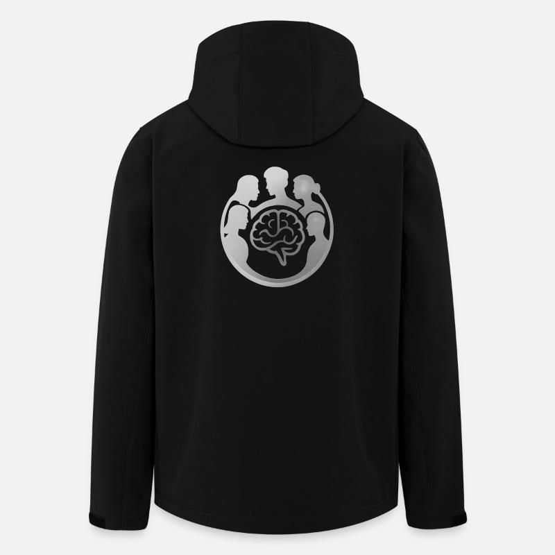 Gehirn im Kreis der Köpfe - Recycelte Männer Softshell-Jacke von Stanley/Stella - Schwarz