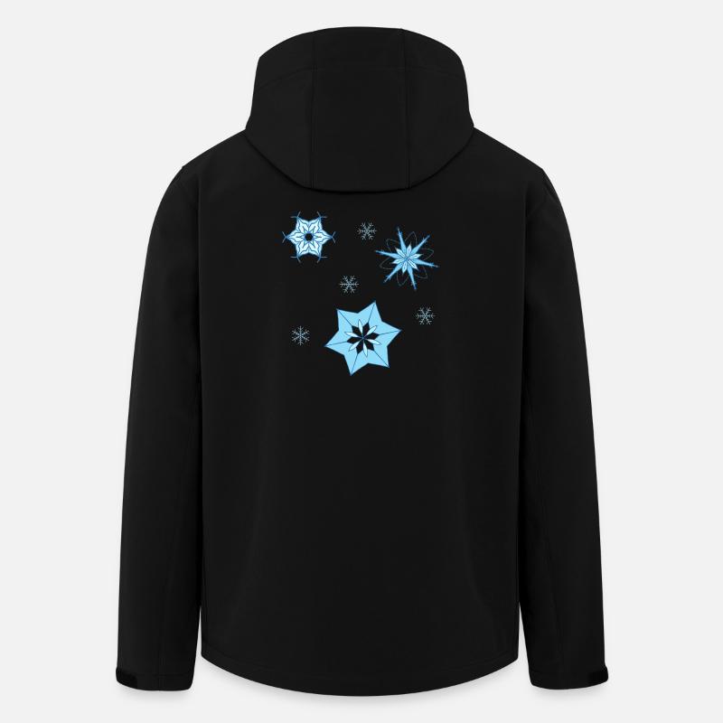 Wintersterne - Recycelte Männer Softshell-Jacke von Stanley/Stella - Schwarz