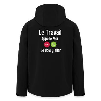 Le Travail Appelle Moi - Veste softshell homme en polyester recyclé Stanley/Stella - noir - Dos - AI Model Male 185 light (185cm)