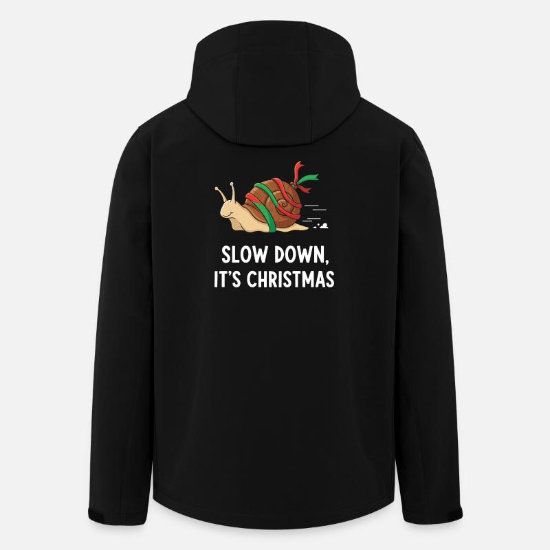 Slow Down Weihnachten Schnecke - Recycelte Männer Softshell-Jacke von Stanley/Stella - Schwarz
