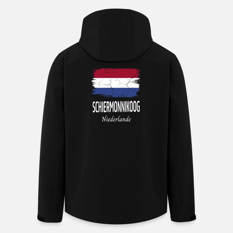 Schiermonnikoog - Veste softshell homme en polyester recyclé Stanley/Stella - noir