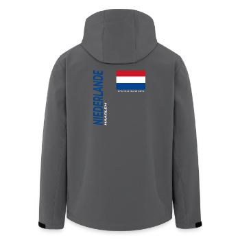 Haarlem - Recycelte Männer Softshell-Jacke von Stanley/Stella - Anthrazit - Hinten - AI Model Male 185 light (185cm)