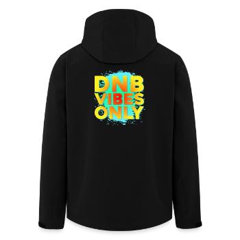 Drum n Bass Shirt Summer DNB Colourful Vibes - Men’s Recycled Softshell Jacket by Stanley/Stella - black - Back - AI Model Male 185 light (185cm)
