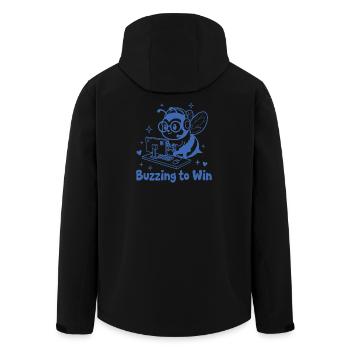 Gaming Bee sur PC prêt à gagner - Veste softshell homme en polyester recyclé Stanley/Stella - noir - Dos - AI Model Male 185 light (185cm)
