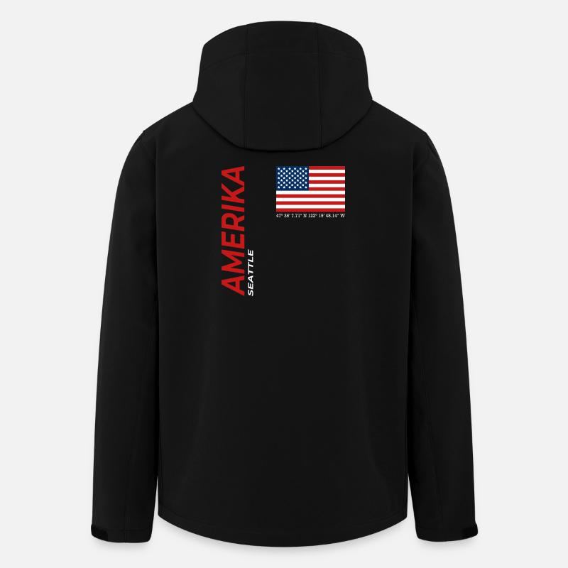 Seattle - Veste softshell homme en polyester recyclé Stanley/Stella - noir