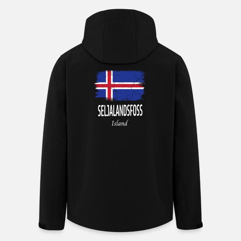 Seljalandsfoss - Men’s Recycled Softshell Jacket by Stanley/Stella - black