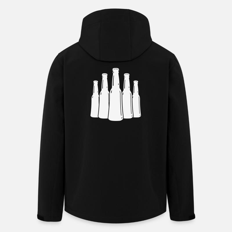 Beer Bottles Silhouette - Men’s Recycled Softshell Jacket by Stanley/Stella - black