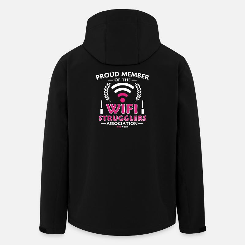 Proud Member Wifi Strugglers Association - Men’s Recycled Softshell Jacket by Stanley/Stella - black