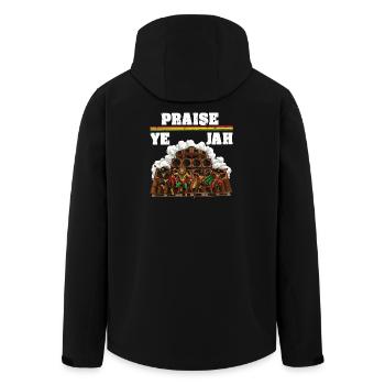 Praise Jah Rasta - Men’s Recycled Softshell Jacket by Stanley/Stella - black - Back - AI Model Male 185 light (185cm)