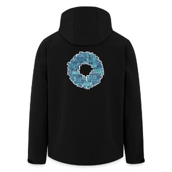 Soundsystem Reggae - Recycelte Männer Softshell-Jacke von Stanley/Stella - Schwarz - Hinten - AI Model Male 185 light (185cm)