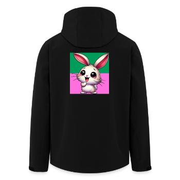 rabbit - Men’s Recycled Softshell Jacket by Stanley/Stella - black - Back - AI Model Male 185 light (185cm)
