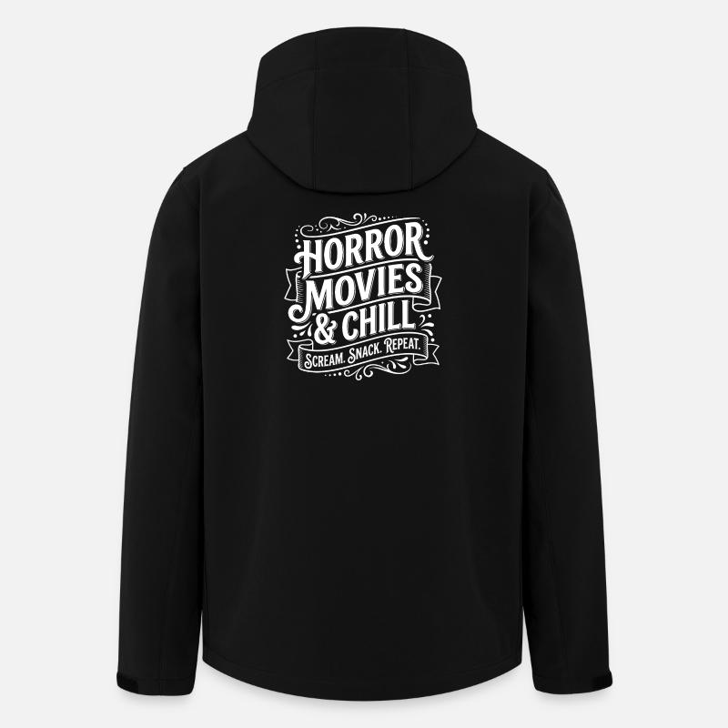 Films d’horreur et chill - Veste softshell homme en polyester recyclé Stanley/Stella - noir