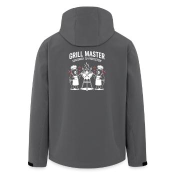 Grillmeister Bärenkoch Duo - Recycelte Männer Softshell-Jacke von Stanley/Stella - Anthrazit - Hinten - AI Model Male 185 light (185cm)