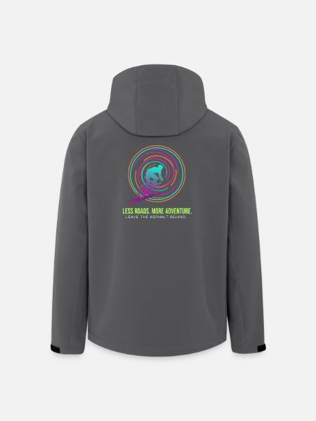 Radabenteuer: Neon Spiral - Recycelte Männer Softshell-Jacke von Stanley/Stella - Schwarz