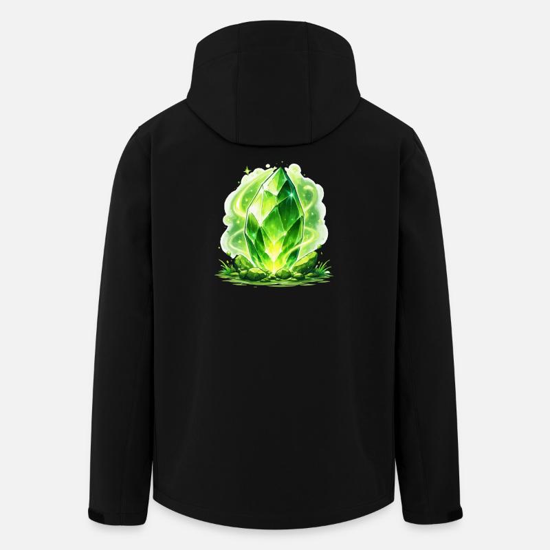 Grüner Kristallzauber - Recycelte Männer Softshell-Jacke von Stanley/Stella - Schwarz