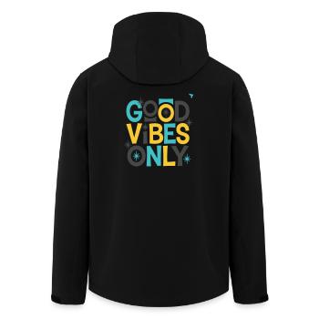 Bonnes Vibrations Uniquement ! - Veste softshell homme en polyester recyclé Stanley/Stella - noir - Dos - AI Model Male 185 light (185cm)