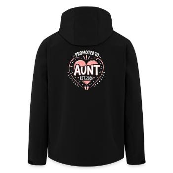 Tante 2026 Tante 2026 Befördert zu Tante 2026 - Recycelte Männer Softshell-Jacke von Stanley/Stella - Schwarz - Hinten - AI Model Male 185 light (185cm)