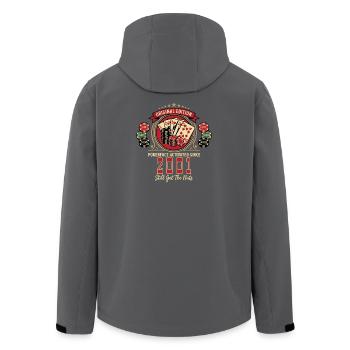 T-shirt Poker anniversaire 2001, T-shirt Poker Legend - Veste softshell homme en polyester recyclé Stanley/Stella - charbon - Dos - AI Model Male 185 light (185cm)