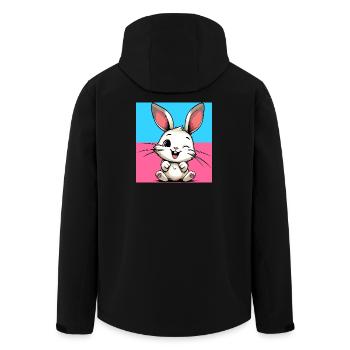 rabbit - Men’s Recycled Softshell Jacket by Stanley/Stella - black - Back - AI Model Male 185 light (185cm)