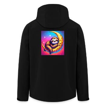 Le paresseux dort en serrant la lune dans ses bras - Veste softshell homme en polyester recyclé Stanley/Stella - noir - Dos - AI Model Male 185 light (185cm)