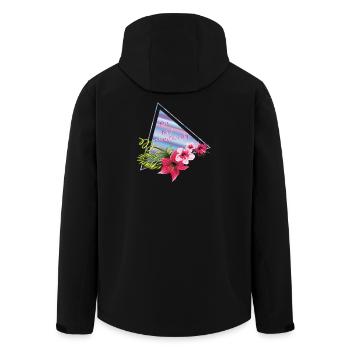 Du bist wundervoll  - Recycelte Männer Softshell-Jacke von Stanley/Stella - Schwarz - Hinten - AI Model Male 185 light (185cm)