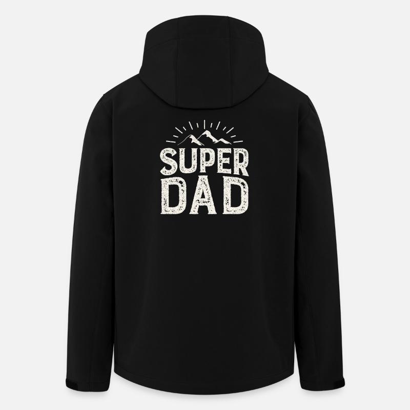 Super Dad Mountain Adventure - Men’s Recycled Softshell Jacket by Stanley/Stella - black