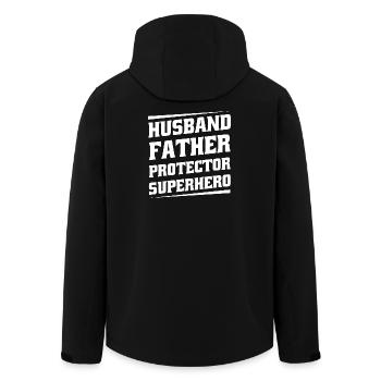 Vatertag Geschenk  - Recycelte Männer Softshell-Jacke von Stanley/Stella - Schwarz - Hinten - AI Model Male 185 light (185cm)