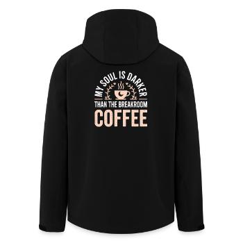 Soul Darker Than Breakroom Coffee - Men’s Recycled Softshell Jacket by Stanley/Stella - black - Back - AI Model Male 185 light (185cm)