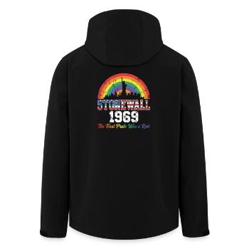 Pride Month LGBT – Stonewall 1969 - Recycelte Männer Softshell-Jacke von Stanley/Stella - Schwarz - Hinten - AI Model Male 185 light (185cm)