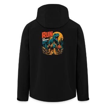 Running Motivation - Men’s Recycled Softshell Jacket by Stanley/Stella - black - Back - AI Model Male 185 light (185cm)