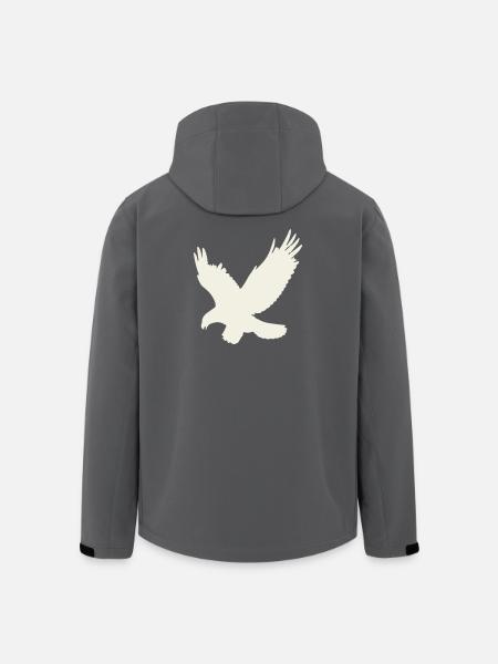 Silhouette d’aigle en vol - Veste softshell homme en polyester recyclé Stanley/Stella - noir