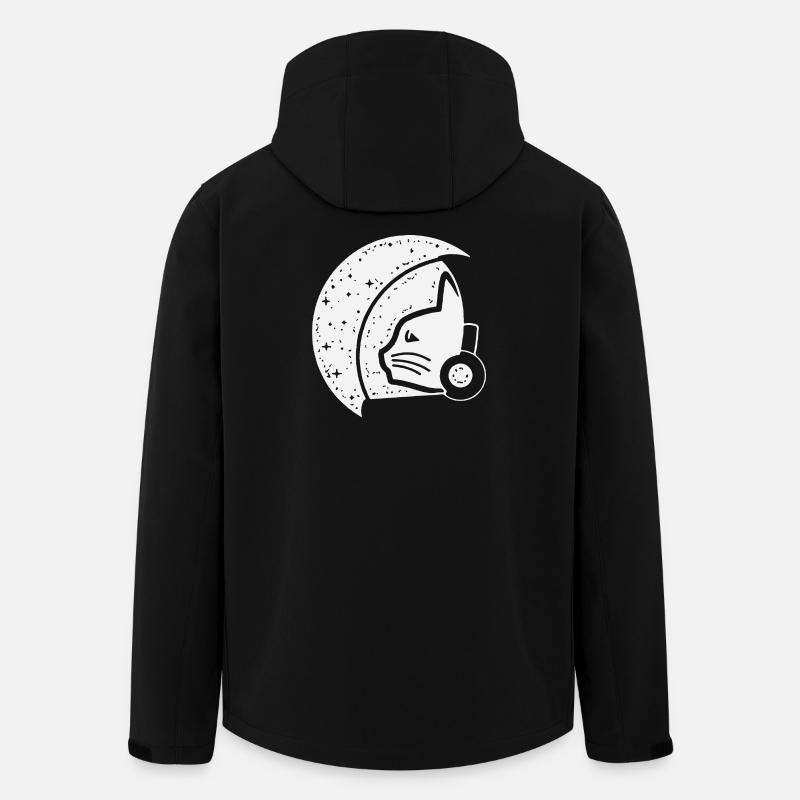 Galactic Cat Astronaut Illustration - Men’s Recycled Softshell Jacket by Stanley/Stella - black