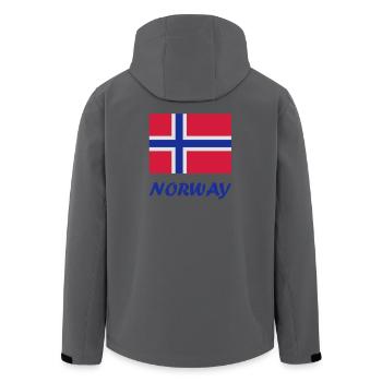 Drapeau norvégien - Veste softshell homme en polyester recyclé Stanley/Stella - noir - Dos - AI Model Male 185 light (185cm)