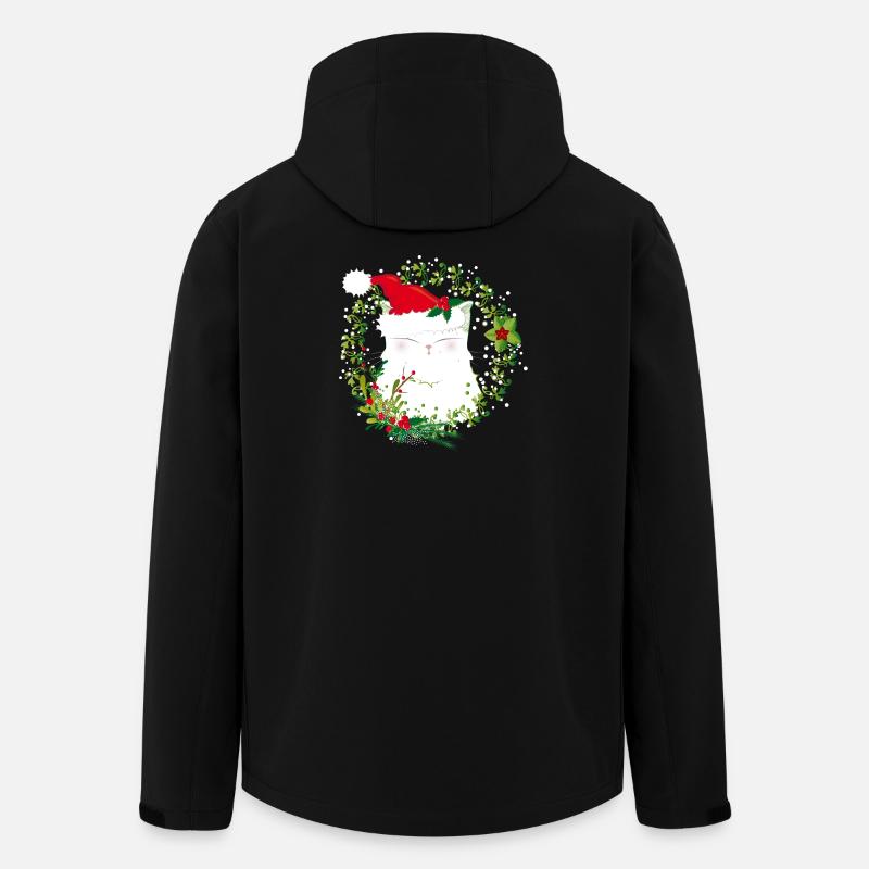 Christmas cat - Men’s Recycled Softshell Jacket by Stanley/Stella - black