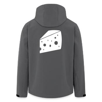 großes Stück Käse mit Löchern - Recycelte Männer Softshell-Jacke von Stanley/Stella - Anthrazit - Hinten - AI Model Male 185 light (185cm)
