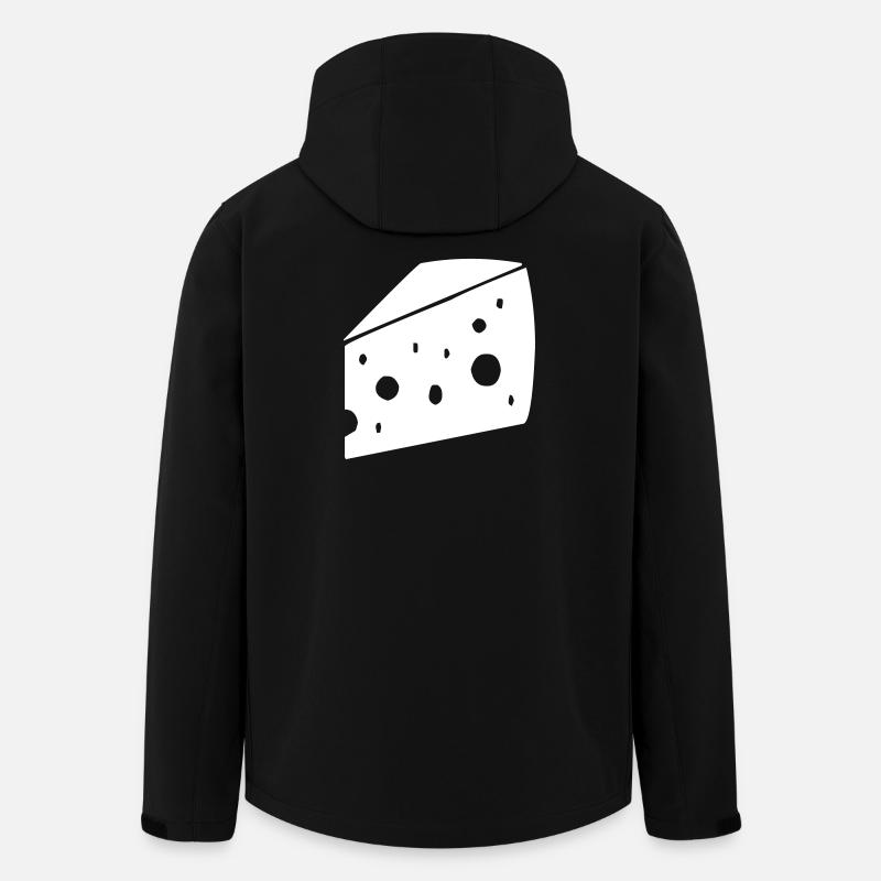 großes Stück Käse mit Löchern - Recycelte Männer Softshell-Jacke von Stanley/Stella - Schwarz