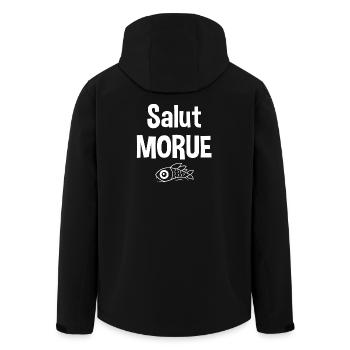Salut morue - Veste softshell homme en polyester recyclé Stanley/Stella - noir - Dos - AI Model Male 185 light (185cm)