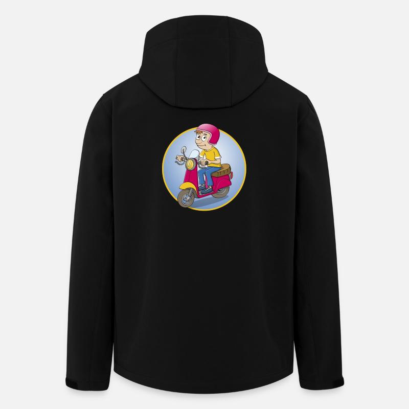 Der Rollerfahrer - Version1 - Recycelte Männer Softshell-Jacke von Stanley/Stella - Schwarz