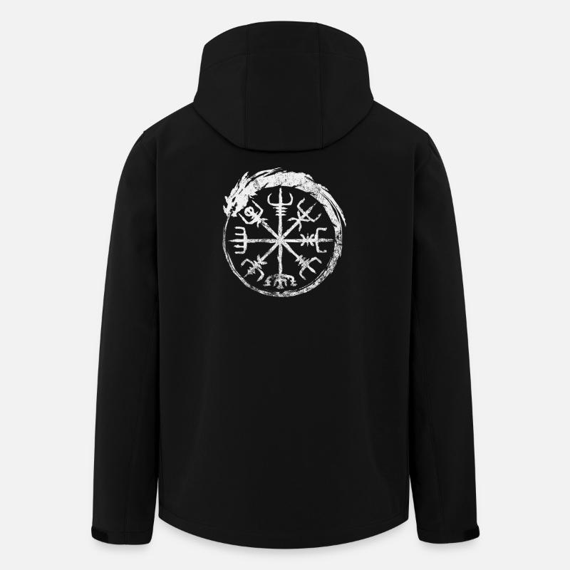 Vegvisir Dragon - Recycelte Männer Softshell-Jacke von Stanley/Stella - Schwarz