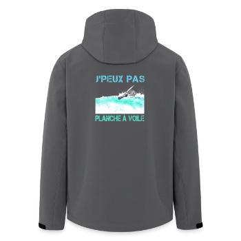 j'peux pas j'ai planche a voile - Veste softshell homme en polyester recyclé Stanley/Stella - charbon - Dos - AI Model Male 185 light (185cm)