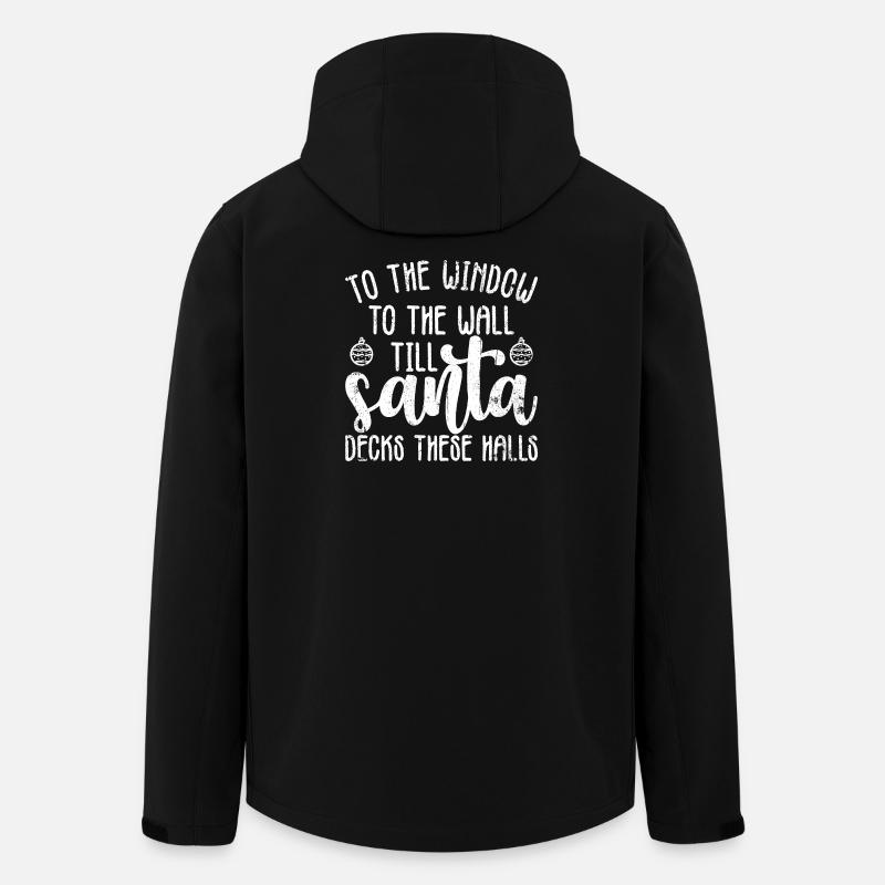 Santa Decks the Halls Handlettered - Men’s Recycled Softshell Jacket by Stanley/Stella - black