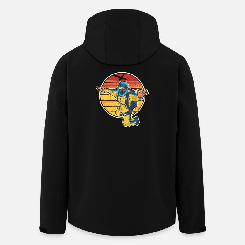 Sunrise Skydiver Jump Logo - Men’s Recycled Softshell Jacket by Stanley/Stella - black